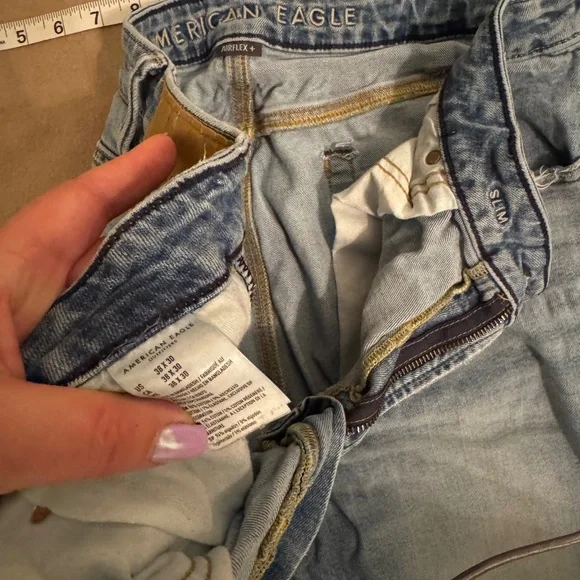 American Eagle AirFlex+ Slim Straight Fit Jeans - Men’s 38x30 - Picture 4 of 10